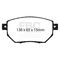 EBC Brakes DP61659 - 6000 Series Greenstuff Disc Brake Pad Set, 2-Wheel Set