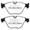 EBC Brakes S12KF1237 - S12 Redstuff Disc Brake Pad Set and RK Smooth Disc Brake Rotors Kit, 2-Wheel Set