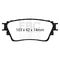 EBC Brakes DP62376 - 6000 Series Greenstuff Disc Brake Pad Set. 2-Wheel Set, Solid