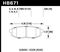 Hawk Performance HB671S.628 - HT-10 Brake Pads, 2 Wheel Set, Race Use Only