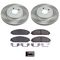 PowerStop SC2560 - Semi-Coated Rotor and Low-Dust Ceramic Brake Pad Kit