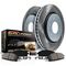 PowerStop SC2560 - Semi-Coated Rotor and Low-Dust Ceramic Brake Pad Kit