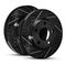 R1 Concepts Drilled and Slotted Black Disc Brake Rotor Set