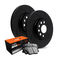R1 Concepts Slotted Black Disc Brake Rotor Set with Super Duty Pads