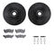 R1 Concepts Drilled and Slotted Black Disc Brake Rotor Set with Super Duty Pads