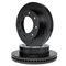 R1 Concepts Drilled and Slotted Black Disc Brake Rotor Set