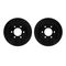 R1 Concepts Drilled and Slotted Black Disc Brake Rotor Set